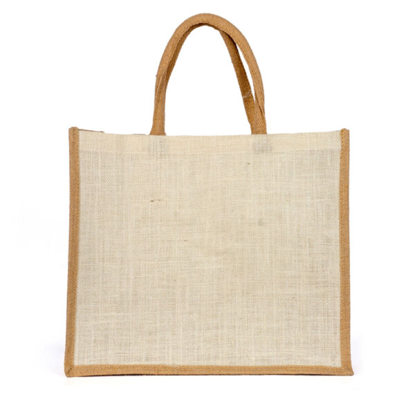 Jute bags  White &Natural Medium JB2